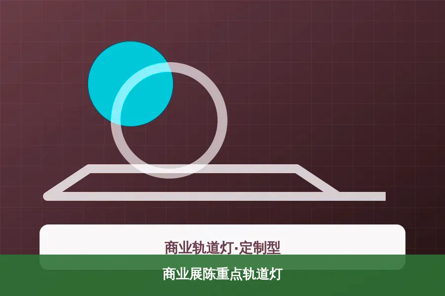 商业展陈重点轨道灯产品示意图