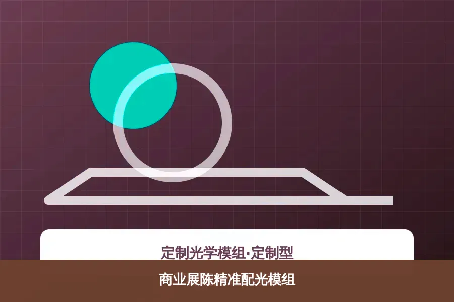 商业展陈精准配光模组产品示意图